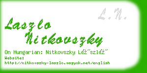 laszlo nitkovszky business card